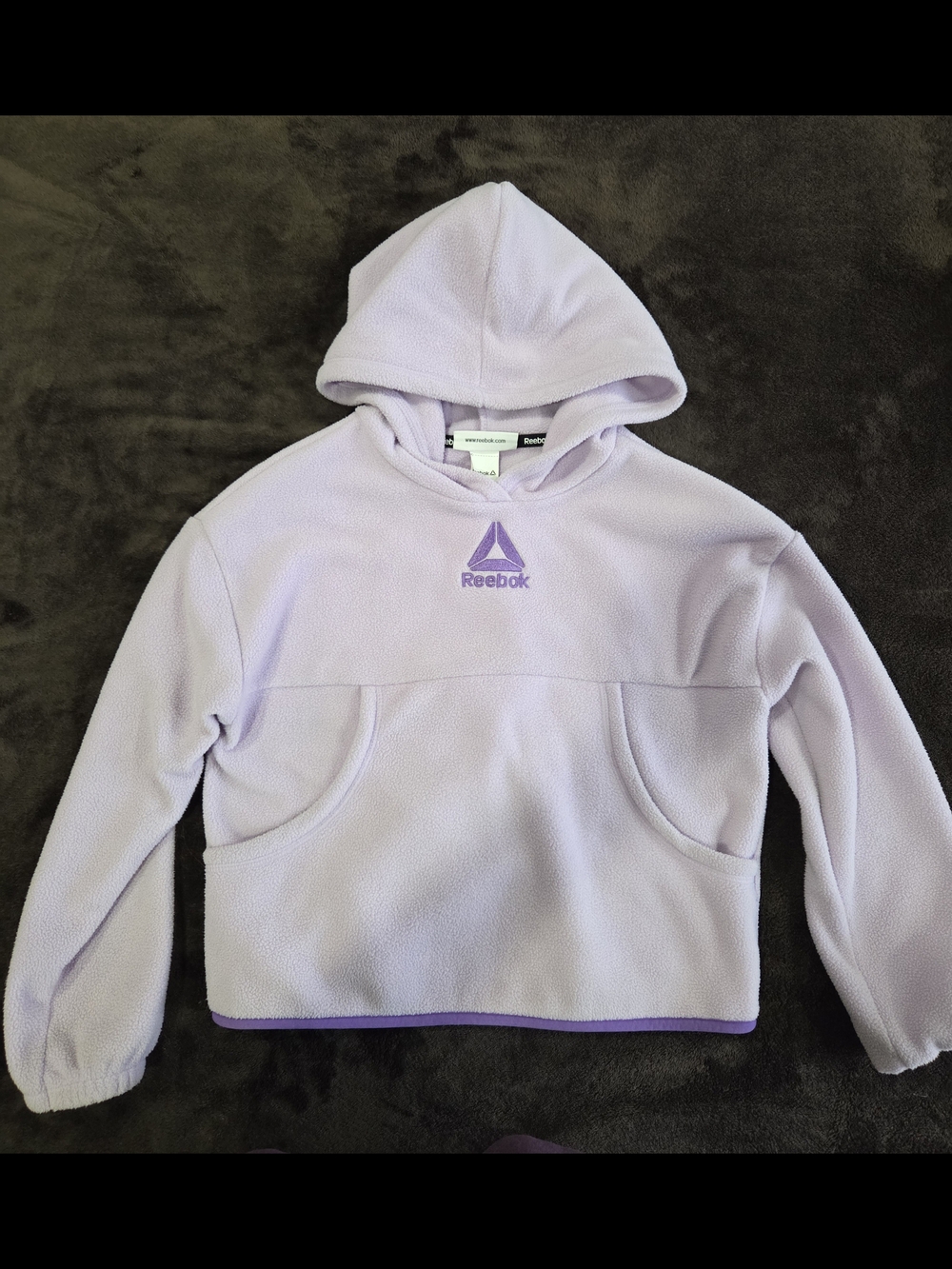 Reebok Girls Lavender Fleece Hoodie